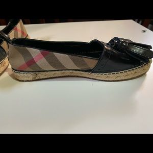 Leather Tassel Burberry Espadrille